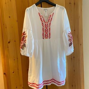 Tommy Bahama Linen embroidered dress size md